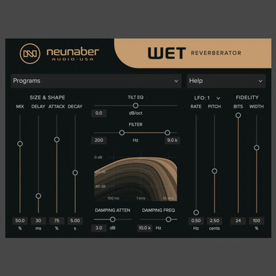 screenshot of Neunaber wet reverb plugin 