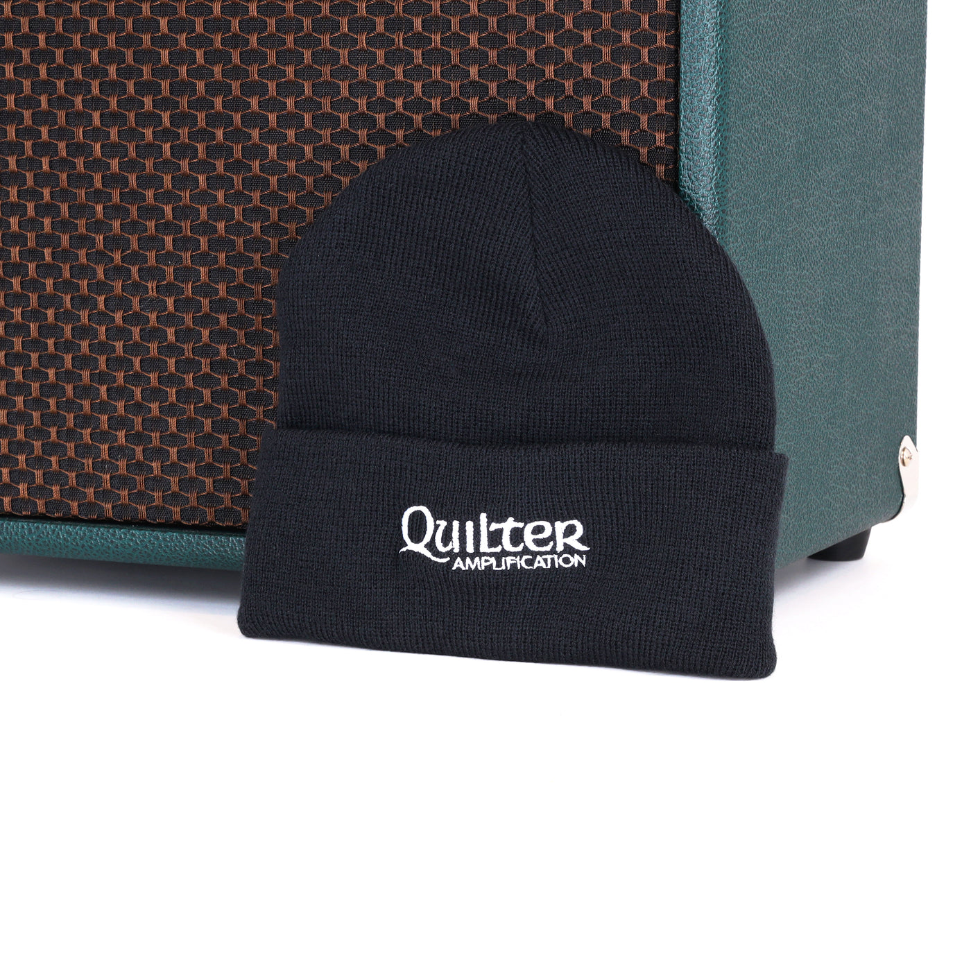 Quilter Labs Black beanie leaning up against an Aviator Cub UK
