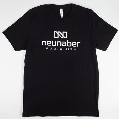 Front of Black Neunaber T-Shirt with White Logo
