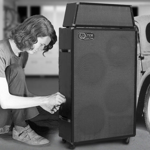 Young Pat Quilter working on Old Number One Amplifier