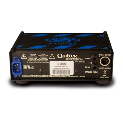Quilter Labs Pro Block 200 Amplifier Head - Facing Back