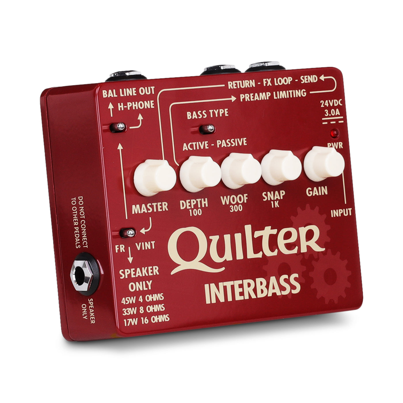 Quilter Labs Interbass Amplifier Head facing diagonally to the right