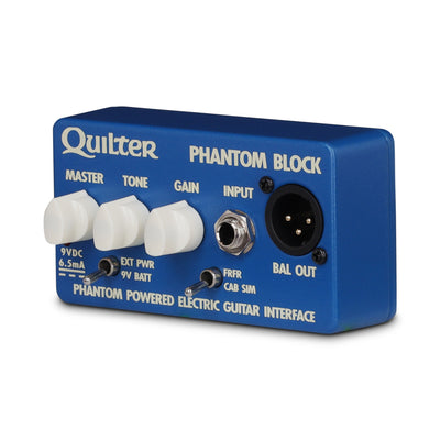 Quilter Labs Phantom Block Guitar Direct Box facing diagonally to the left