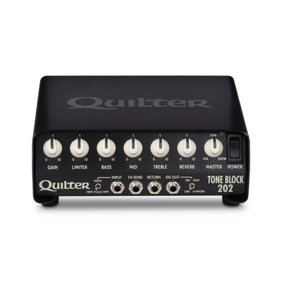 Quilter Labs Tone Block 202 Guitar Amplifier Head tilted toward the camera facing forward