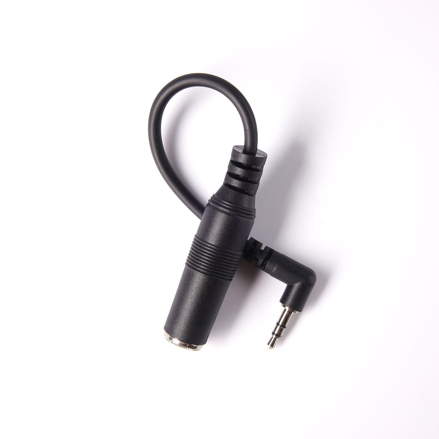 1/4" TRS Right-Angle 3.5mm TRS Adapter Cable